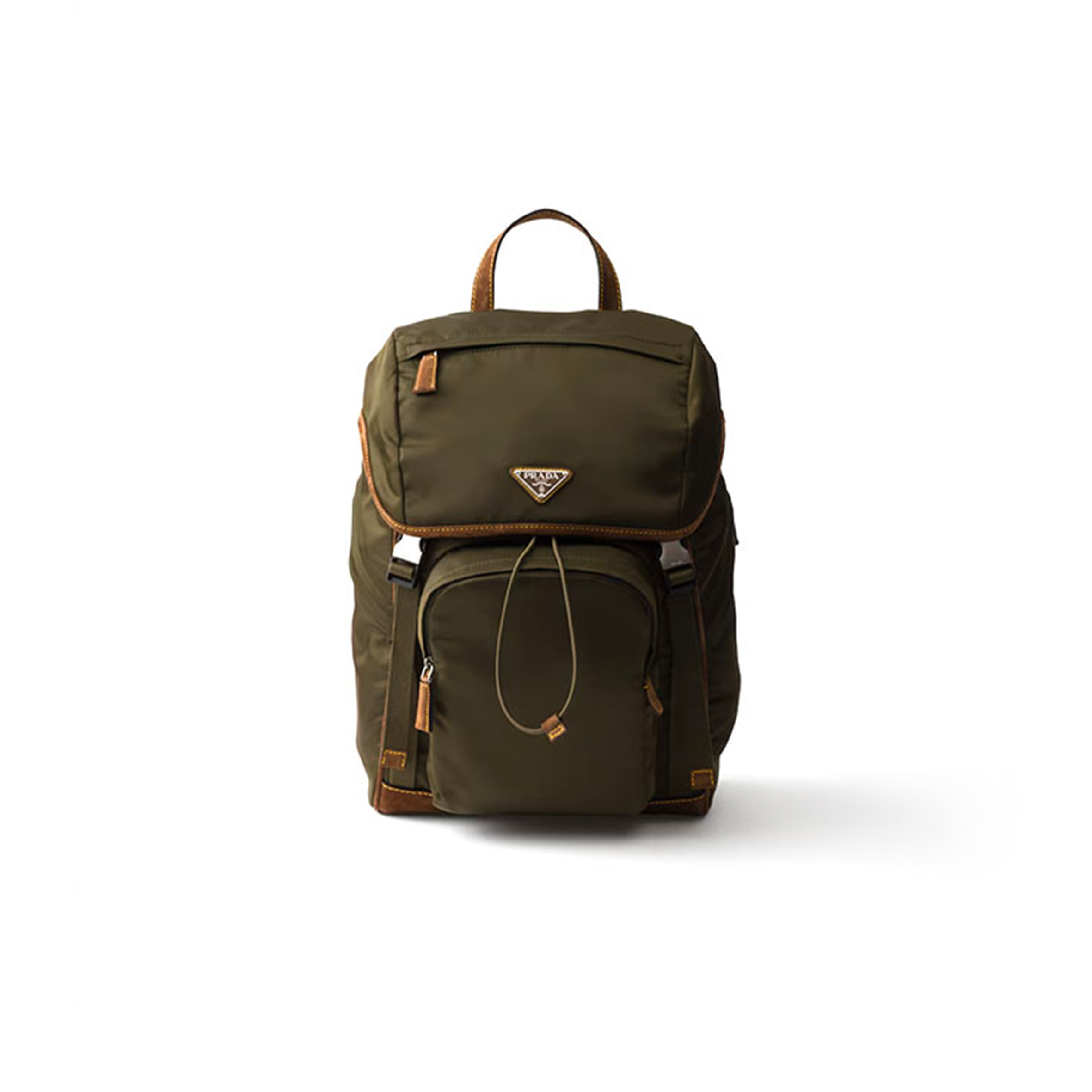PRADA RE-NYLON AND LEATHER BACKPACK 2VZ135 (45*27*17cm)